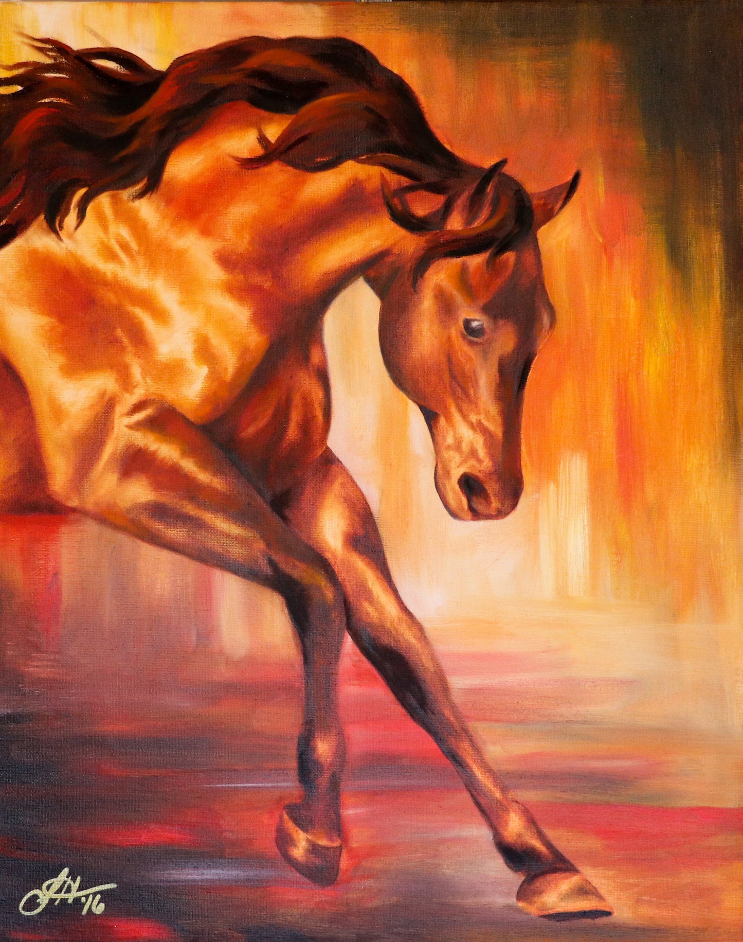 A Moment's Strength Original Oil On Canvas